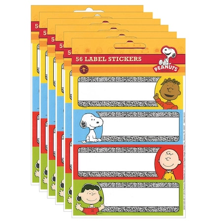 Eureka Peanuts Composition Label Stickers, 2 Sizes, 336PK 656143